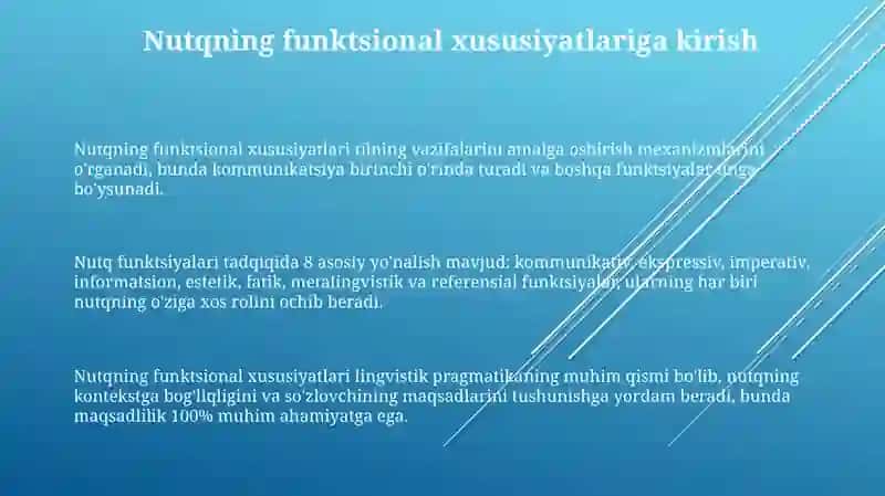 Nutqning funksional xususiyatlari 3