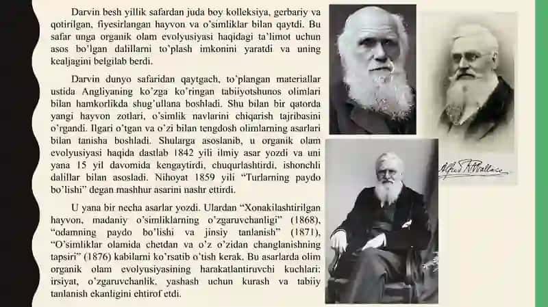 “Evolutsiya” tushunchasi tabiiy tanlanish nazariyasini kelib chiqish shartlari 3