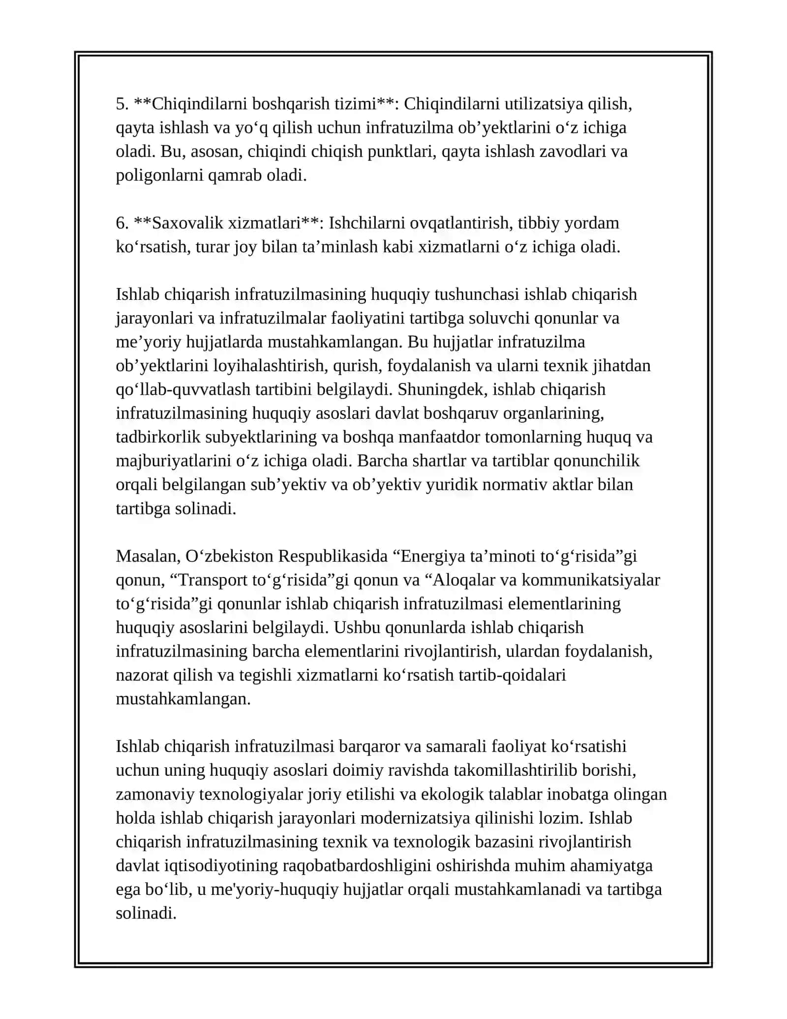 ISHLAB CHIQARISH INFRATUZILMASINING TASHKILIY-HUQUQIY ASOSLARI 3