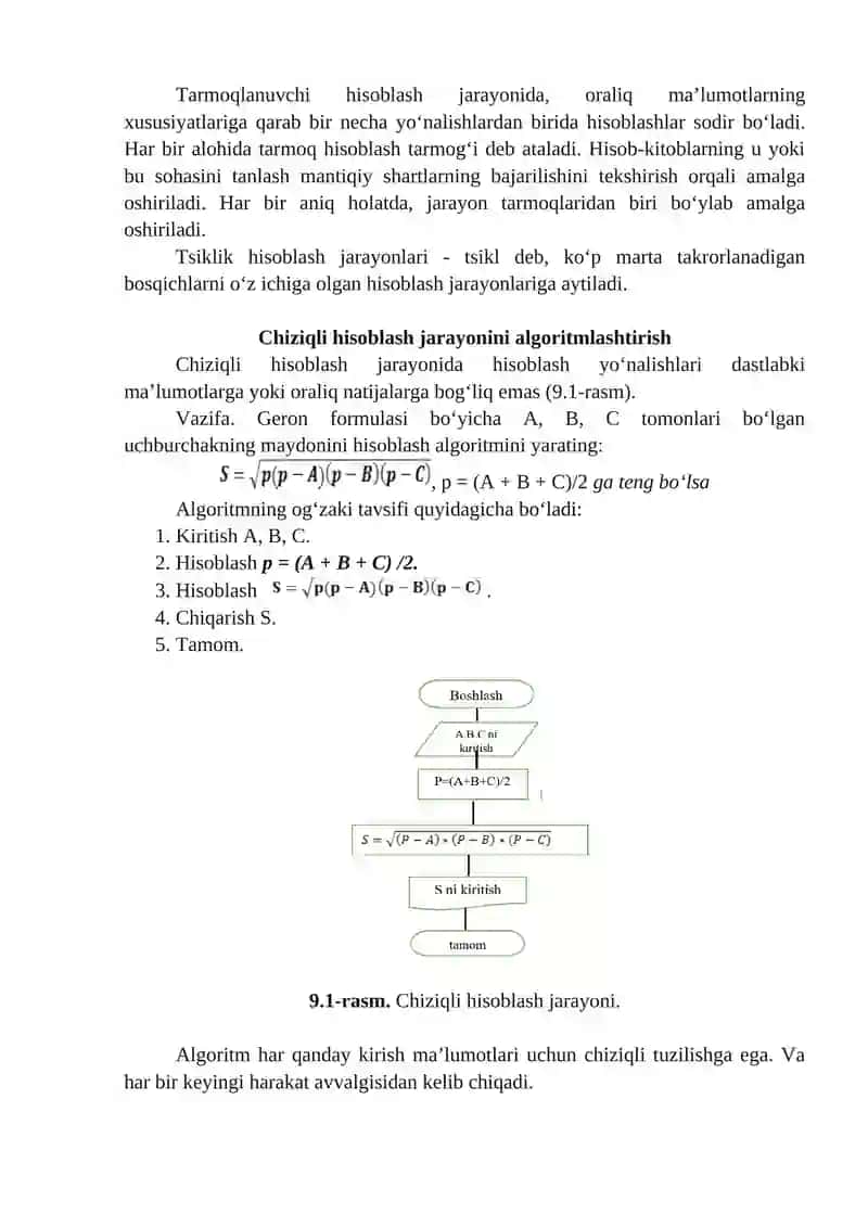 ALGORITMLASHTIRISH VA DASTURLASH ASOSLARI 3