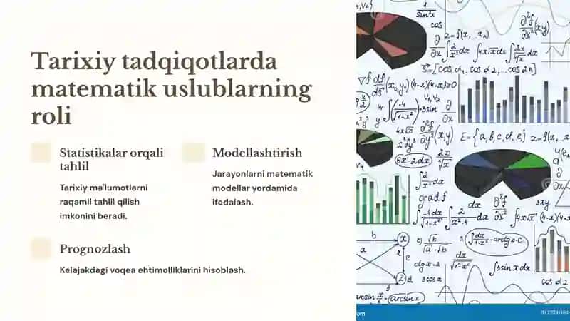 Tarix fanida fanlararo yondashuv va matematik uslublar 3