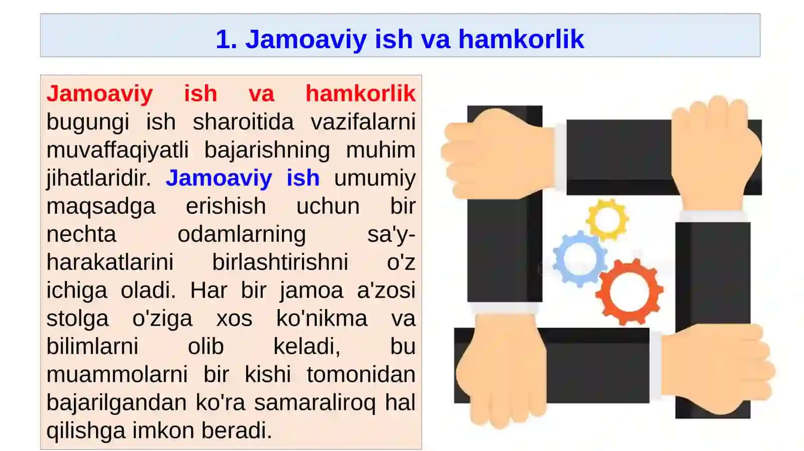 Jamoada ishlash va hamkorlik qilish qobiliyatlari 3