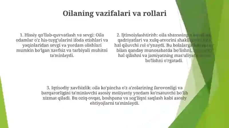 Oila Va Uning Asosiy Funktsiyalari 3