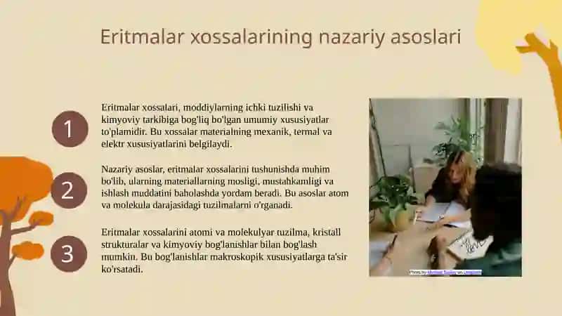 Eritmalar xossalarining nazariy asoslari va ularning asosiy prinsiplari 3