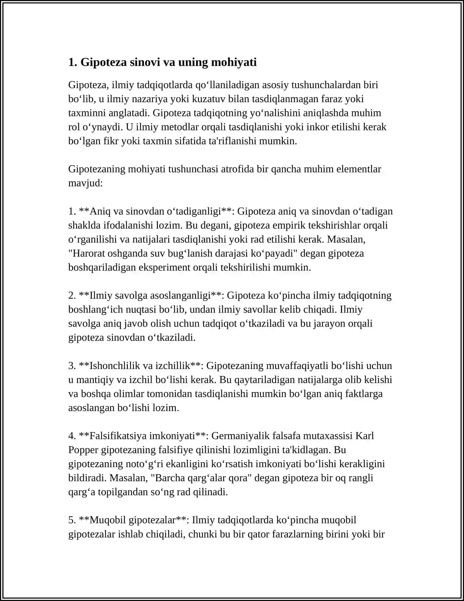 STATISTIK GIPOTEZALARGA DOIR MISOL VA MASALALAR YECHISH 3