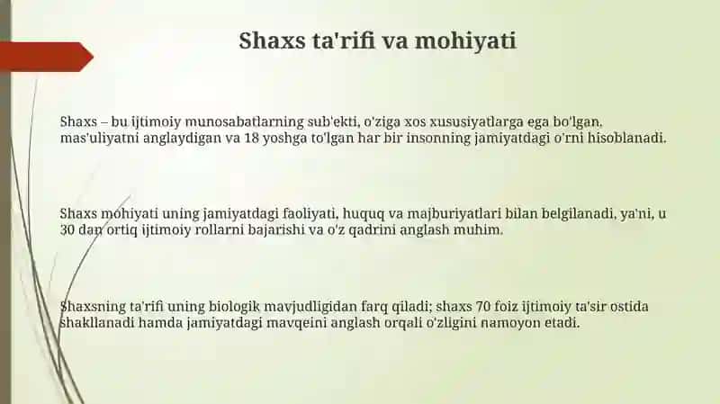 Shaxsning mohiyati va huquqlari 3