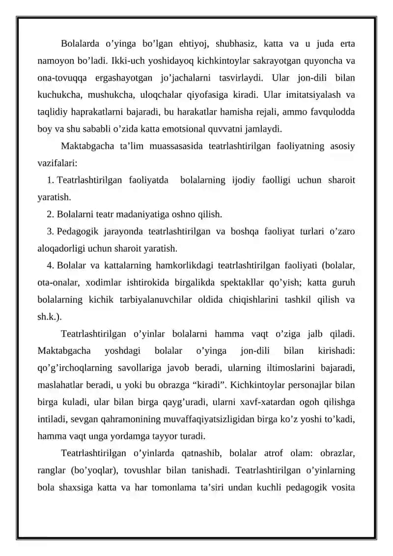 Teatr - saxnalashtirish faoliyati 3