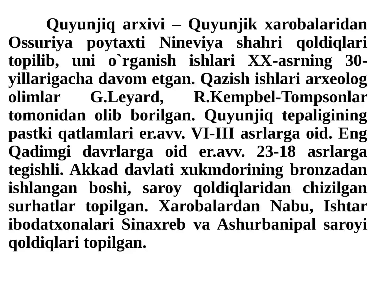 6-mavzu:QadimgiBobildaarxivishi 3