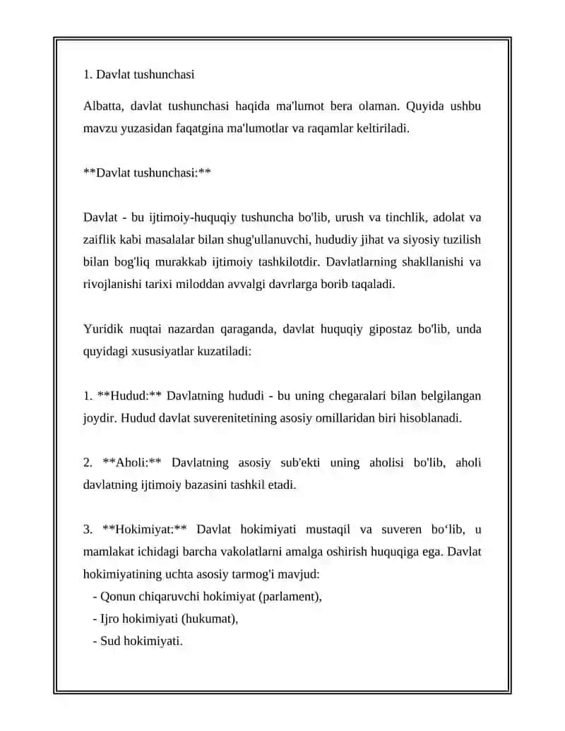 DAVLAT TUSHUNCHASI 3