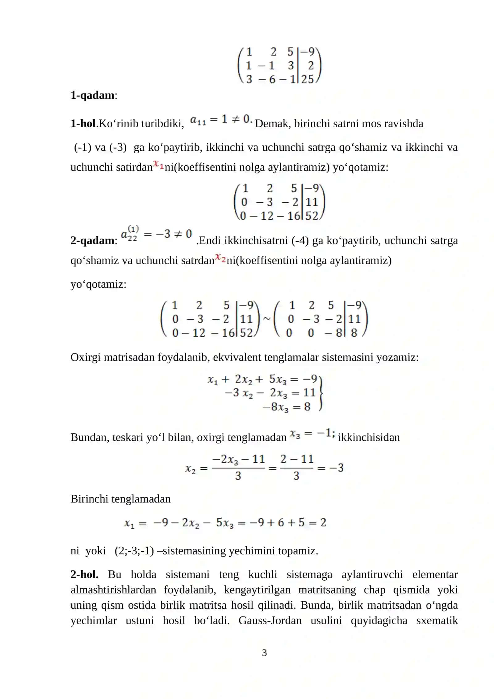 Amaliy matematika fanidan mistaqil ish topshiriqlari bo‘yicha uslubiy ko‘rsatma 3