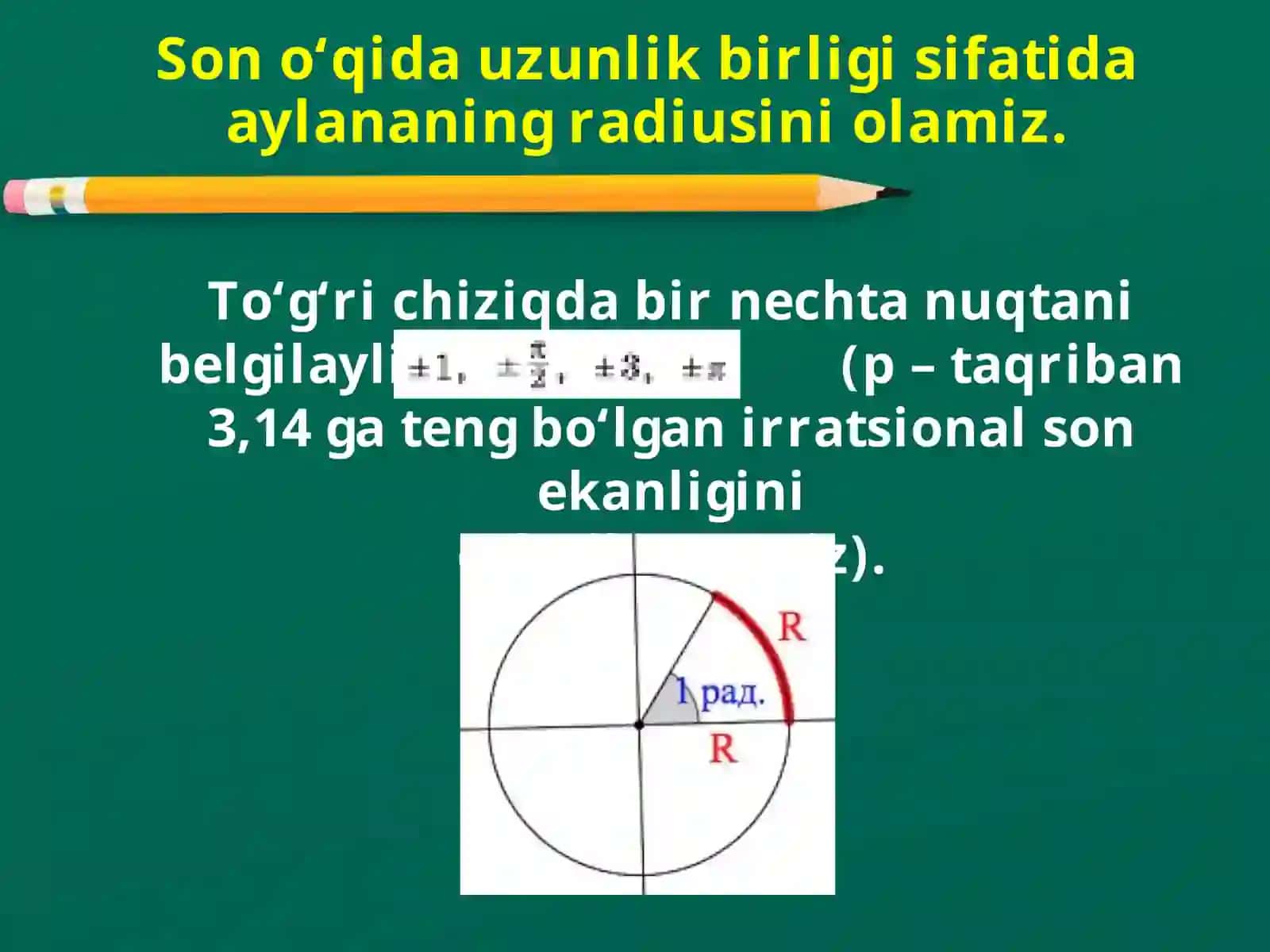 Burchakning radiano‘lchovi 3
