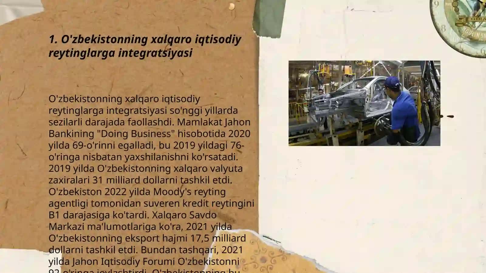 Iqtisodiy va ijtimoiy sohadagi ustuvor halqaro reytenglar va ularga O'zbekistonning entegratsiyalashuvi 3