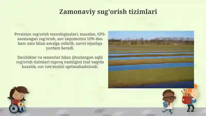 Tuproqning suv Va havo rejimlarini yaxshilash bo’yicha ilg’or fermer xo’jaliklari tajribalari 3