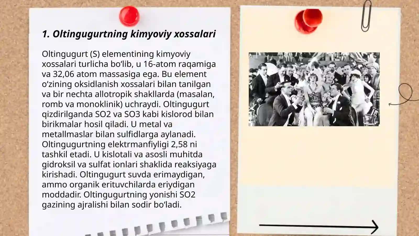 Oltingugurt va uning birikmalari 3