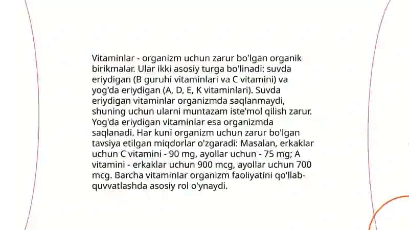 Vitaminlar va ularning xususiyati 3