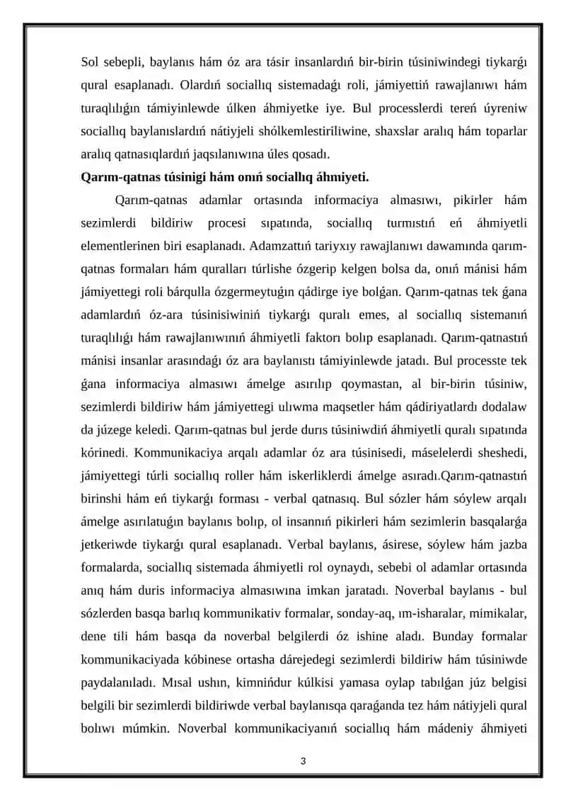 Qarım-qatnas óz-ara tásir hám adamlardıń bir-birin túsiniwi 3