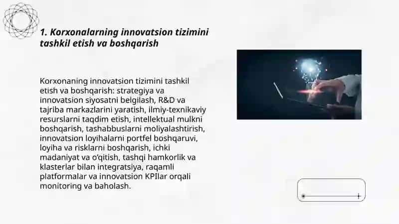 Korxonalarning innovatsion tizimlari 3