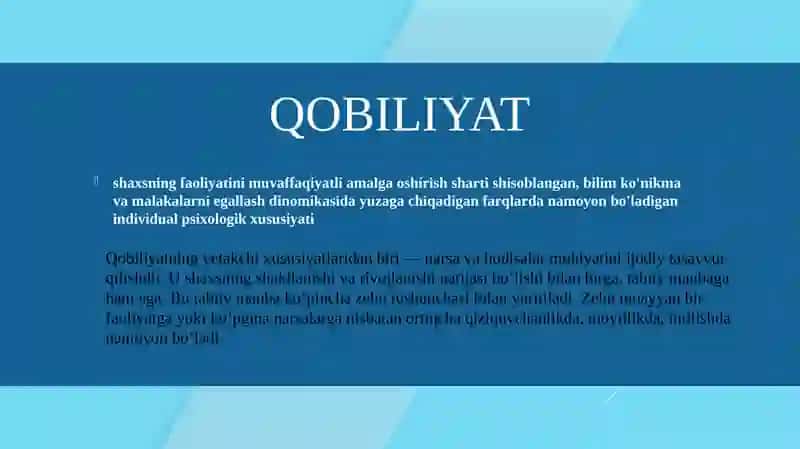 Qobiliyat 3
