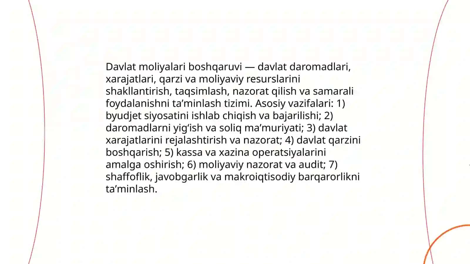 Davlat moliyasini boshqarishni tashkil etish 3