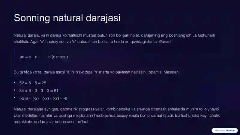 daraja va uning hosilalari 3