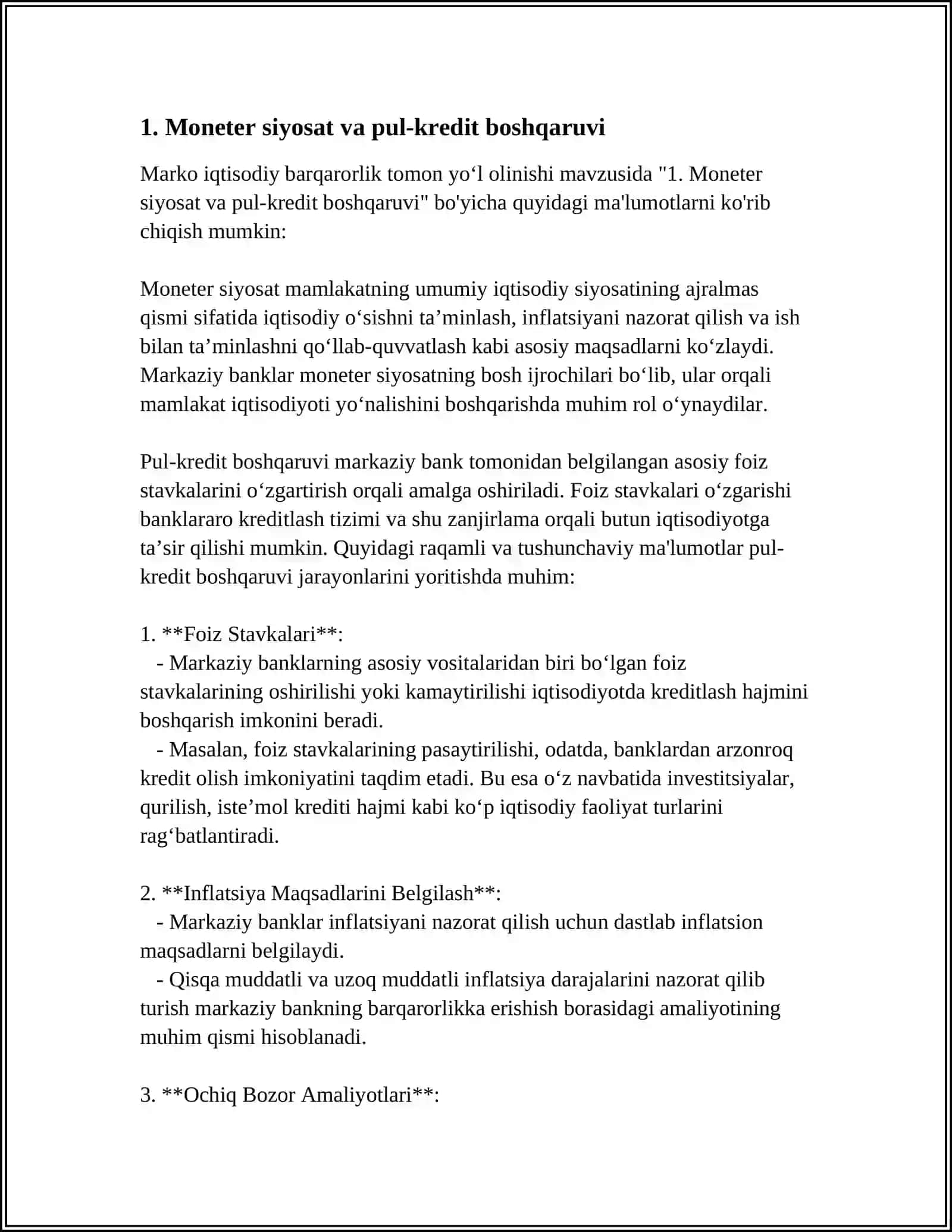 MAKROIQTISODIY BARQARORLIK TOMON YOʻL OLINISHI 3