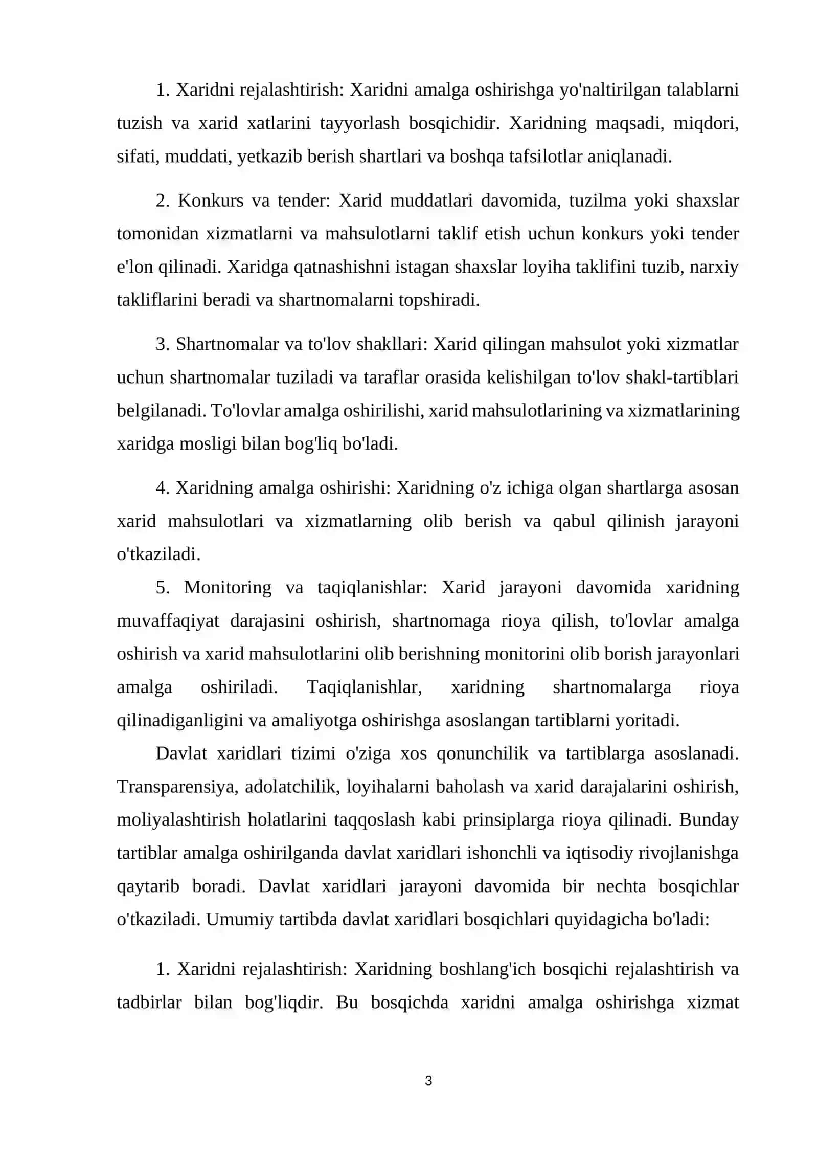 Davlat xaridlari jarayoni va bosqichlari 3