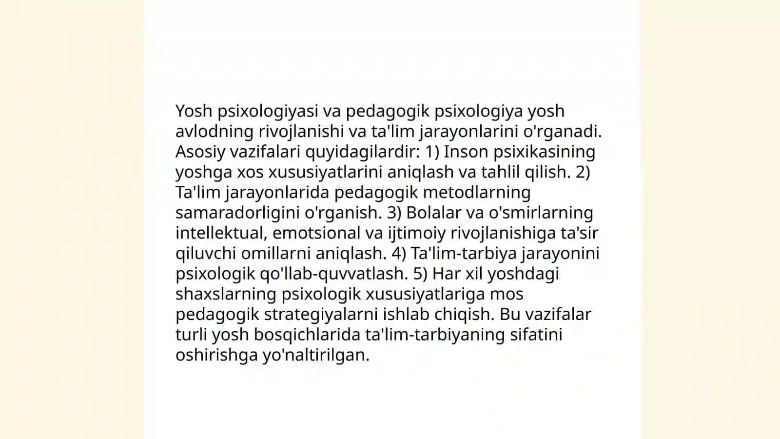 Qobilyatlar.Yosh va pedagogik psixologiya fanining vazifalari va rivojlanish bosqichlari 3