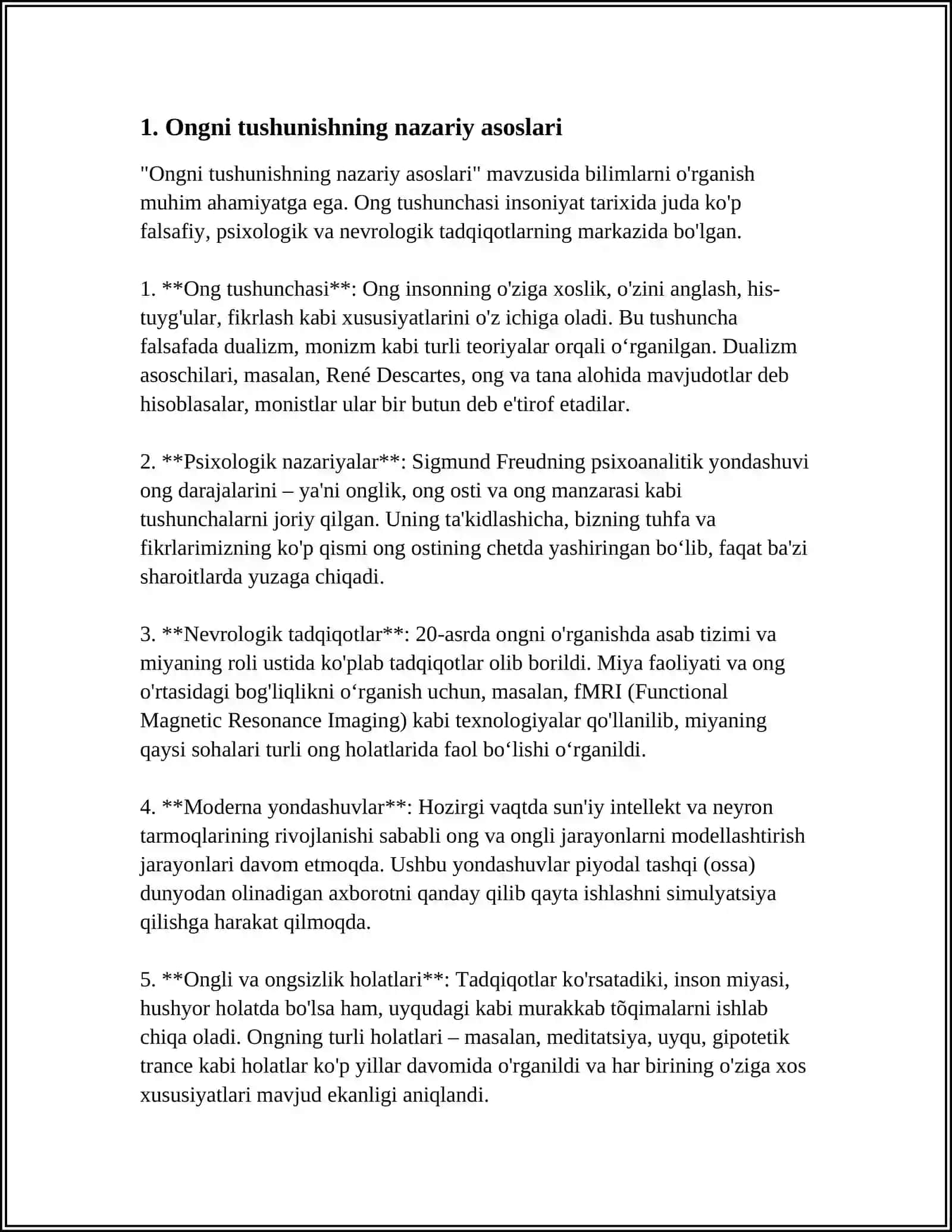 ONGNING ANIQ PSIXOLOGIK TASNIFI 3