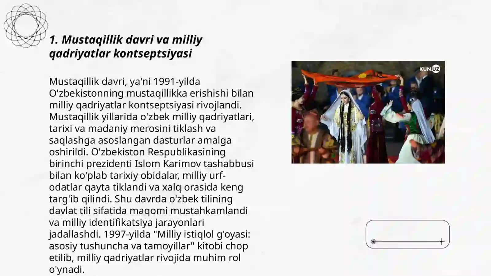 Mustaqillik davri dramatik asarlarida milliy qadriyat. E.Xushvaqtovning "Qirmizi olma" va "Chimildiq" asarlari misolida 3
