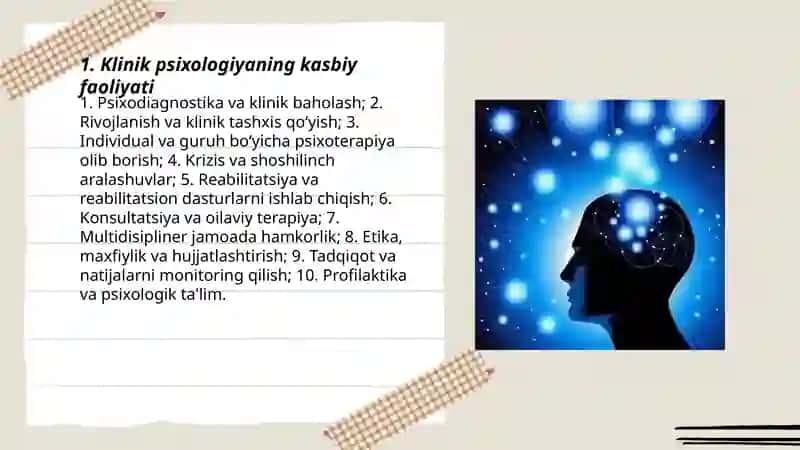 Psixolog kasbiy faoliyati turlari va psixologiya sohalari 3