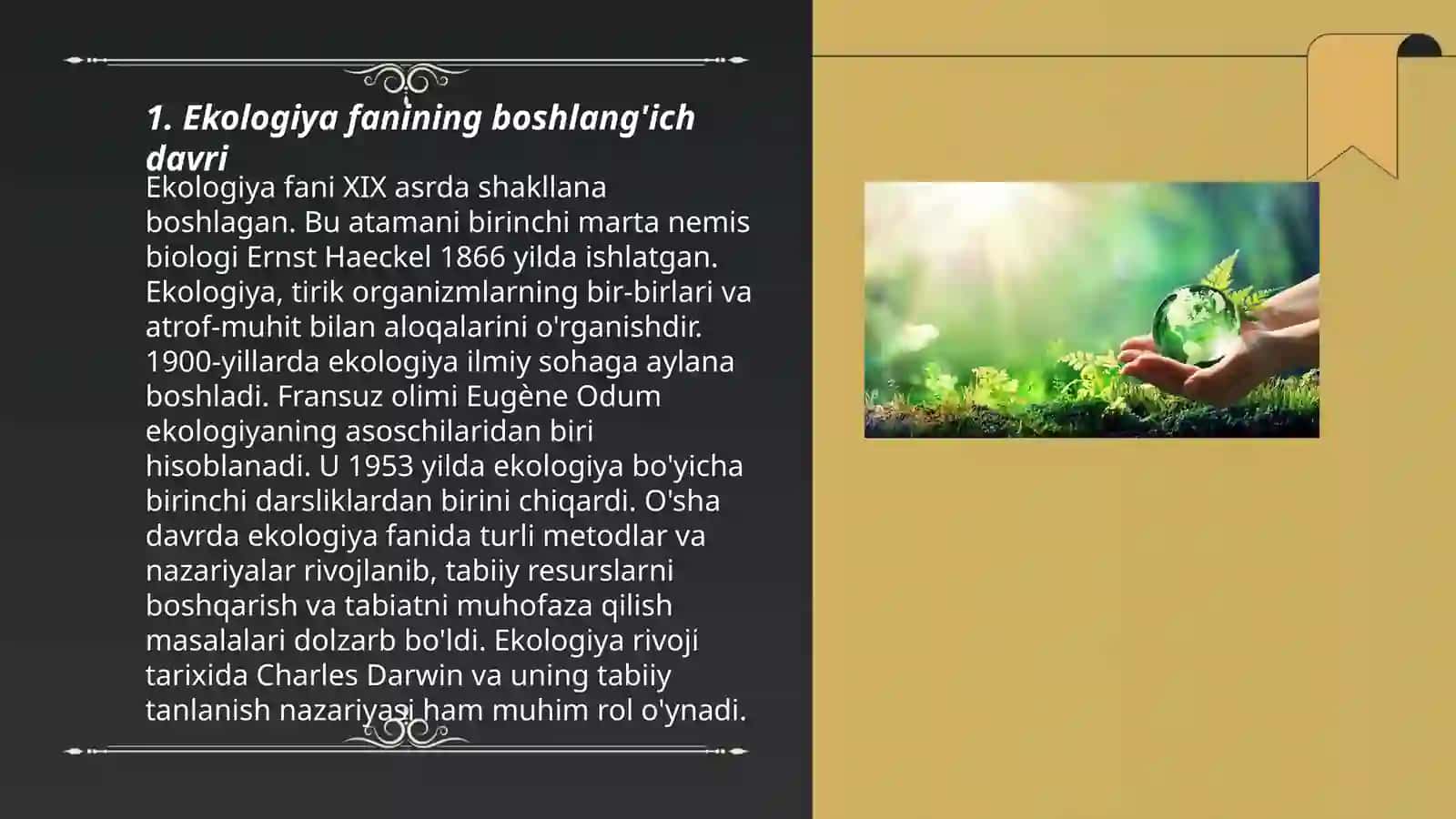Ekologiya fanining tarixi va rivojlanishi 3