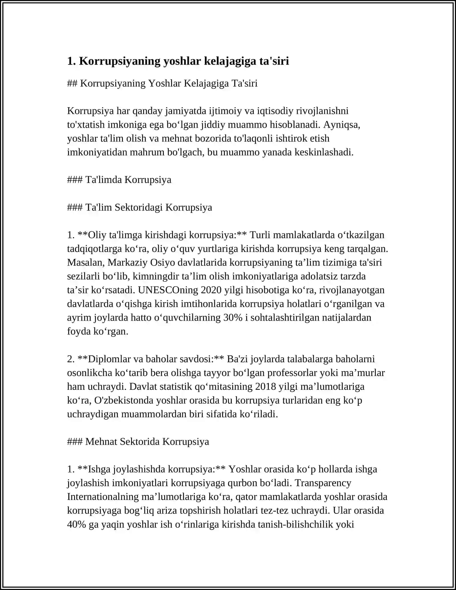 "Yoshlar Korrupsiyaga Yo‘q Deydi" 3