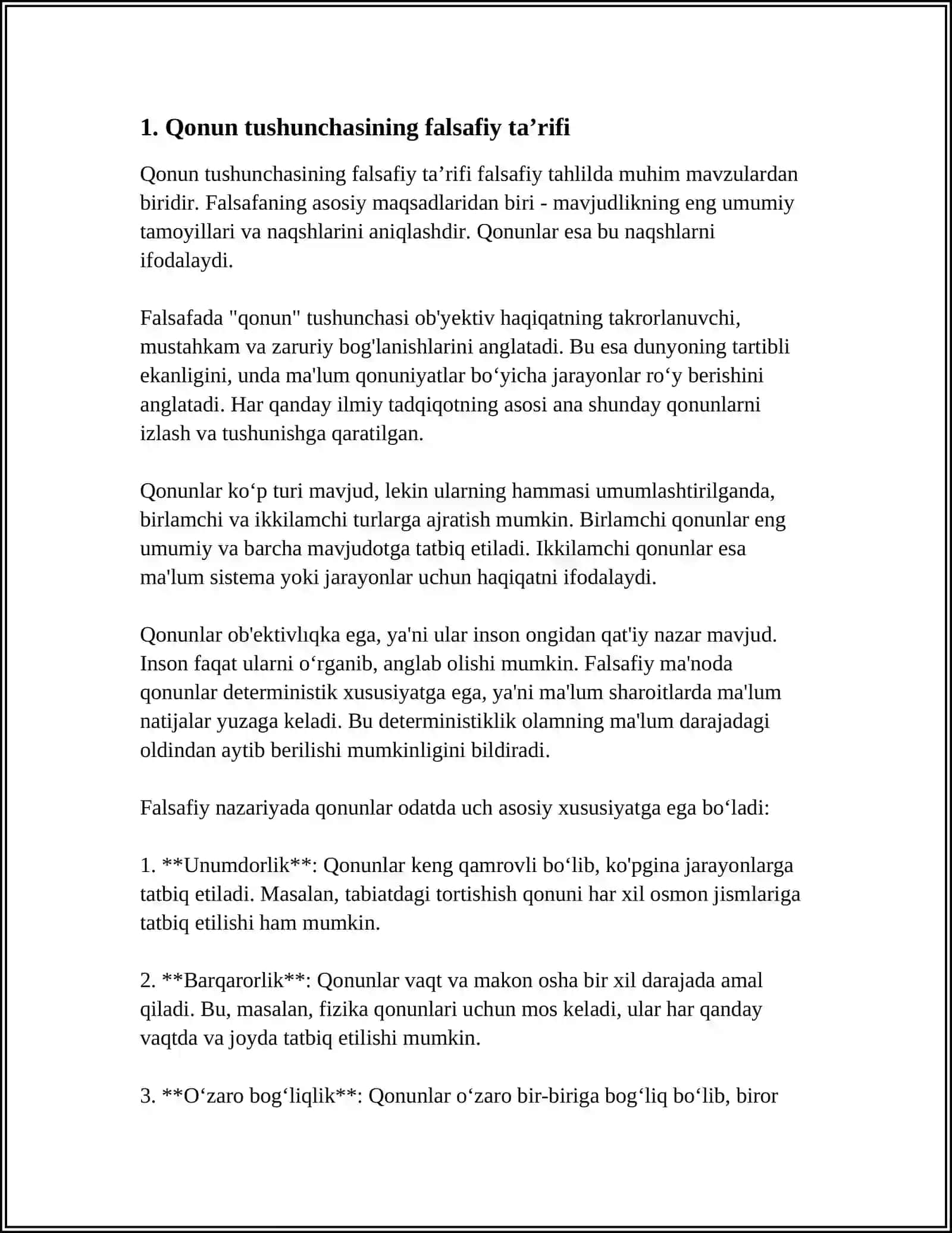 FALSAFADA QONUN TUSHUNCHASI VA UNING TURLARI 3