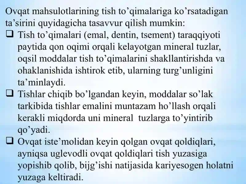 Bolalarda kariyes profilaktikasida ratsional ovqatlanishining ahamiyati. 3