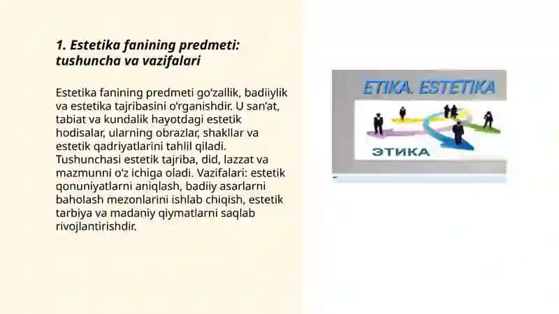 Estika fanining predmedi 3