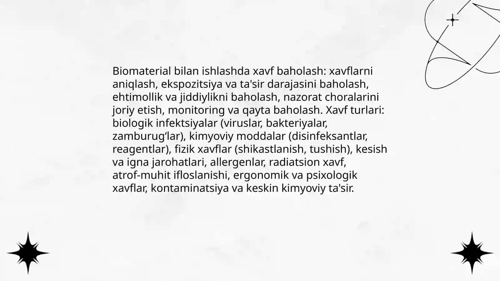 Labaratoriya xodimlarining biomaterial bilan ishlashda himoya choralari 3