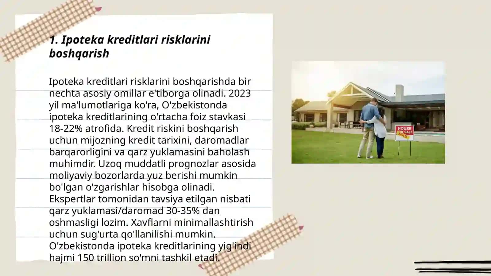 Ipoteka kreditlari portfelini boshqarish 3