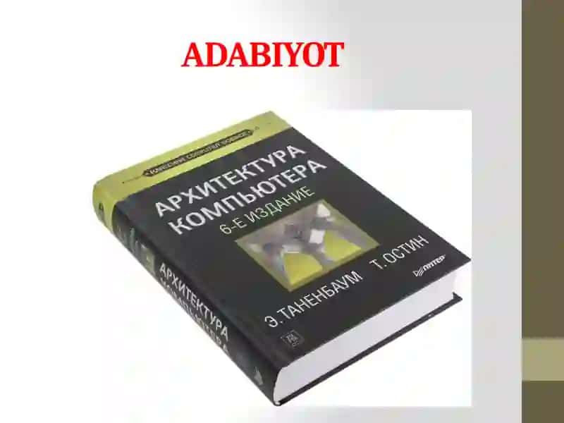Kompyutning tashkil etilishi va tuzilishi 3