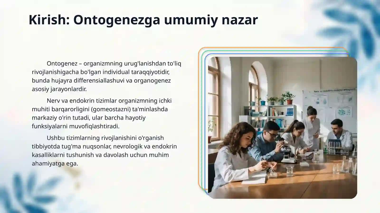 Nerv va endokrin sistema ontogenezi 3