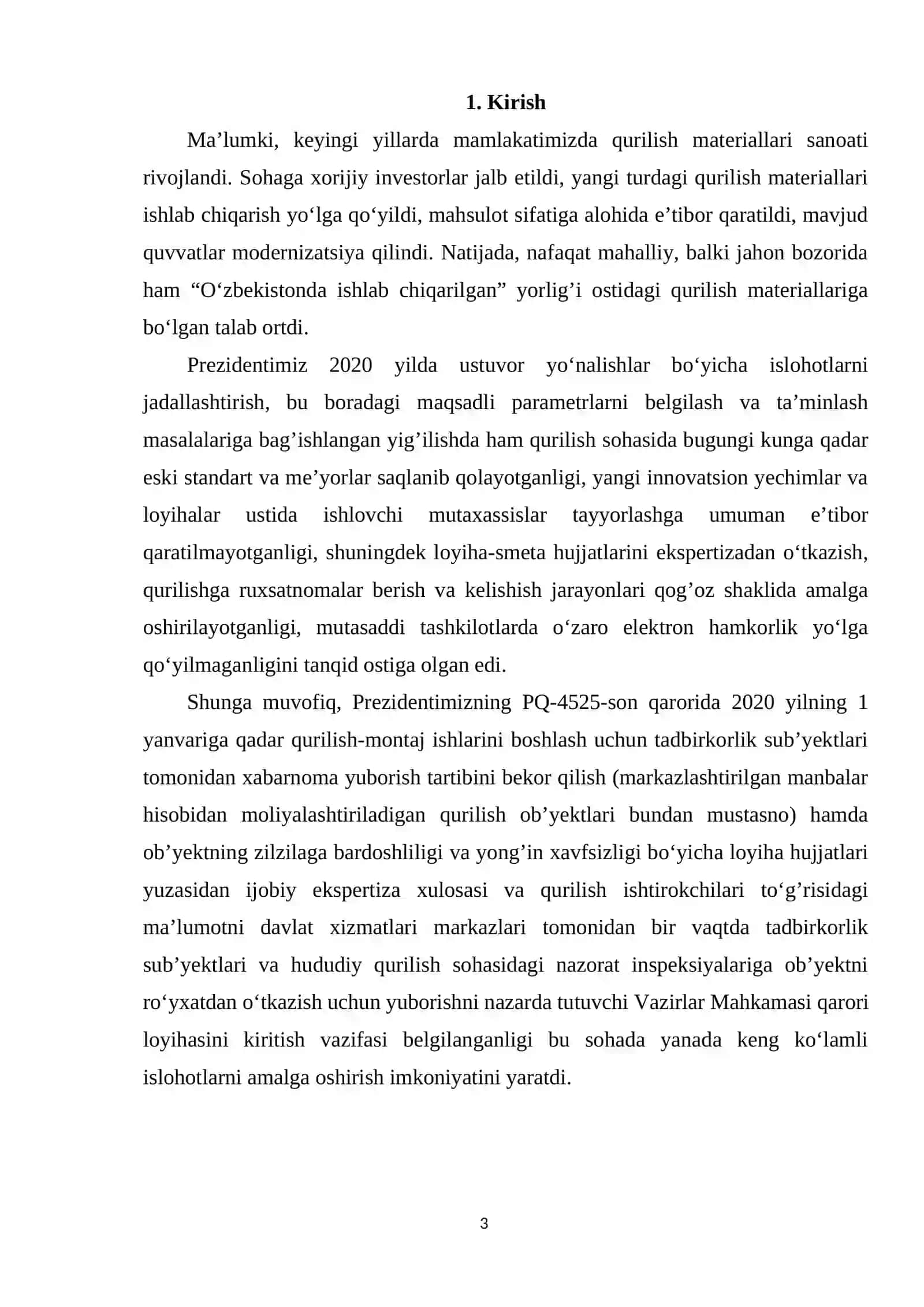 Pardozbob keramik plitkalar ishlab chiqarish korxonasini loyihalash yillik mahsuldorlik 64000 m3 3