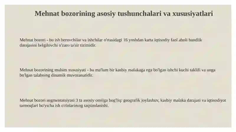 Mehnat bozori va ish haqi nazariyasi 3