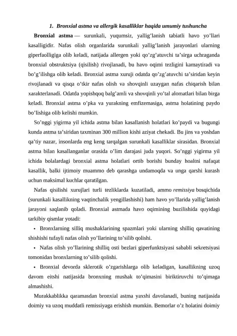 Bronxial astma va allergik kasalliklar 3