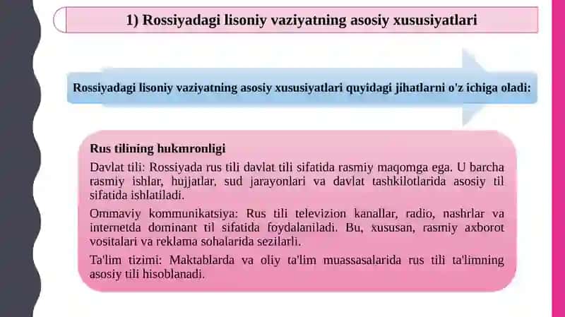 ROSSIYADAGI LISONIY VAZIYAT 3