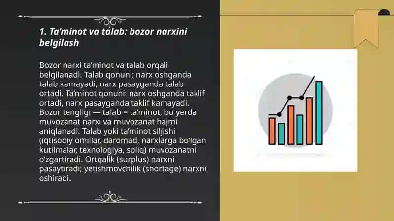 Bozor iqtisodiyotida narxning shakllanishi 3