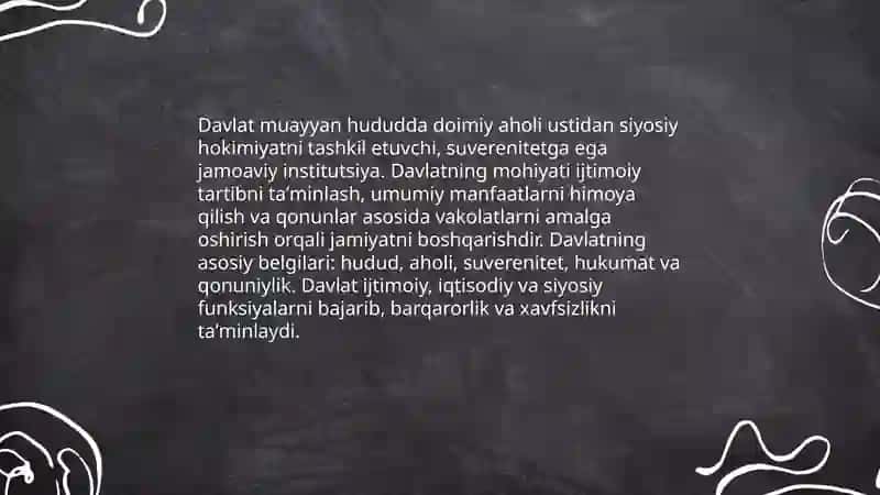 Davlat tushunchasi va uning xususiyatlari vazifalari 3
