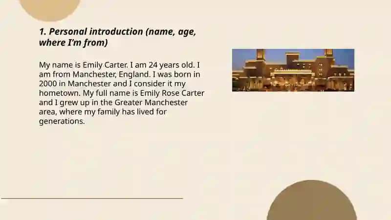 - Tags (comma-separated): Personal introduction, daily routine, habits, hobbies, Emily Carter 3