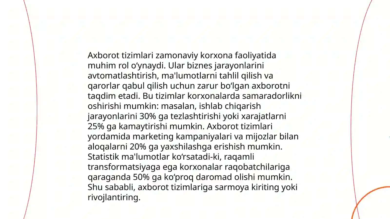 Korxona faoliyatini boshqarishni axborotlar bilan ta’minlashning o’ziga xos xususiyatlari 3