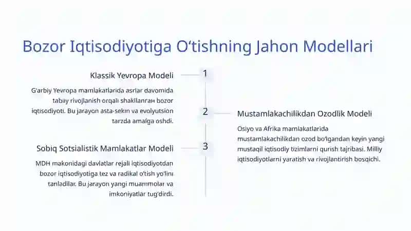 Bozor Iqtisodiyotiga Oʻtishning Oʻzbek Modeli 3