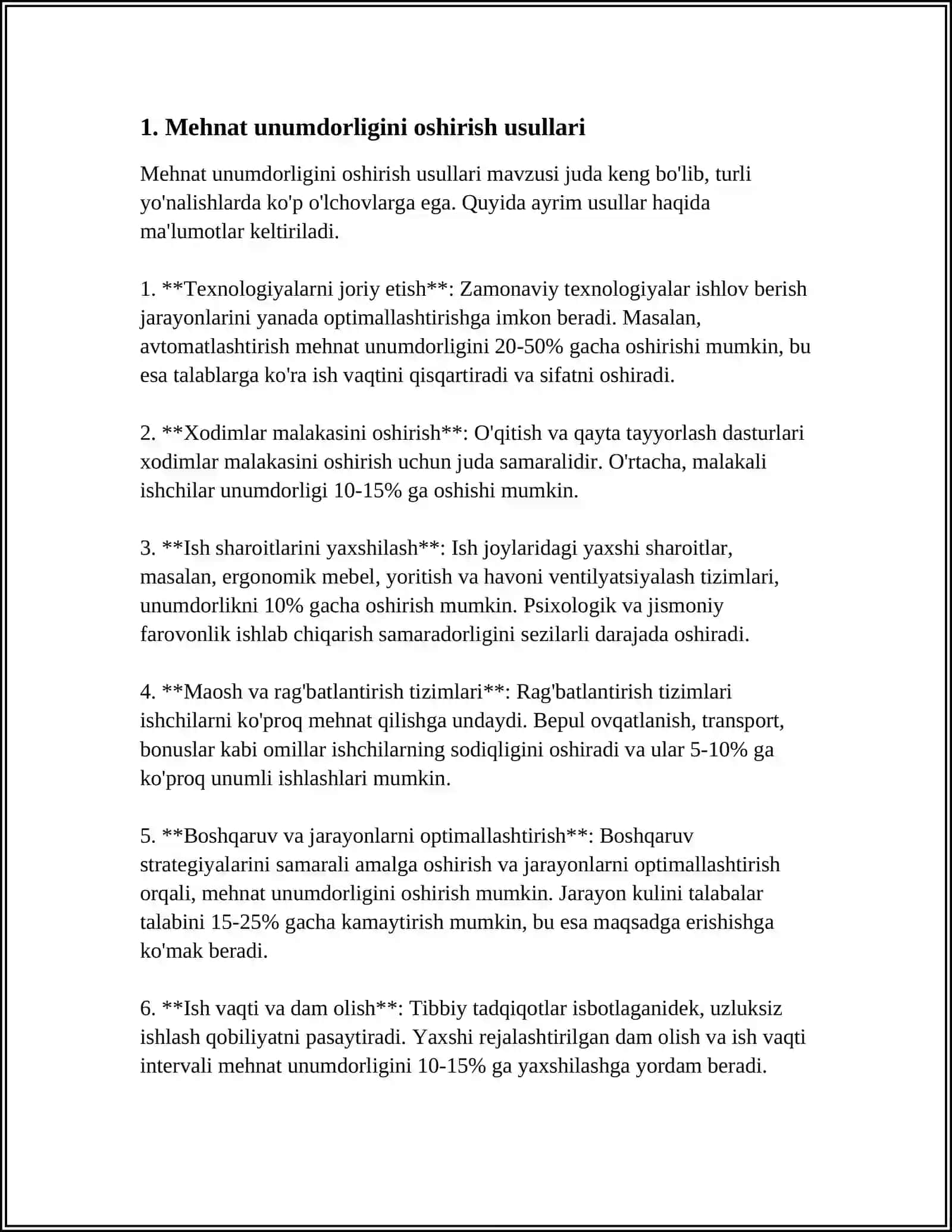 MEHNAT UNUMDORLIGI IQTISODIY O'SISH OMILI SIFATIDA 3