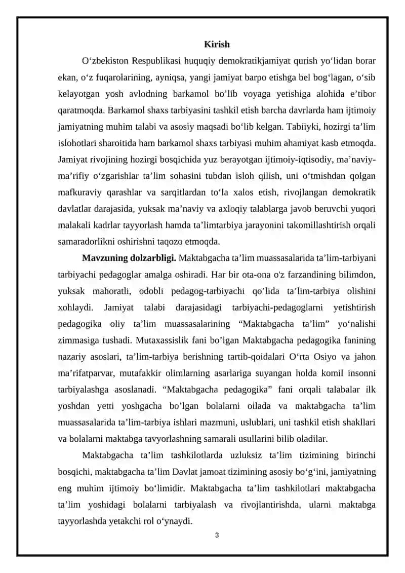 MAKTABGACHA TA’LIM TASHKILOTINI TASHKIL ETISH VA UNI BOSHQARISH 3